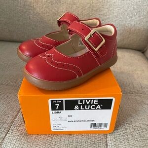 Livie & Luca LIBRA red Mary Jane